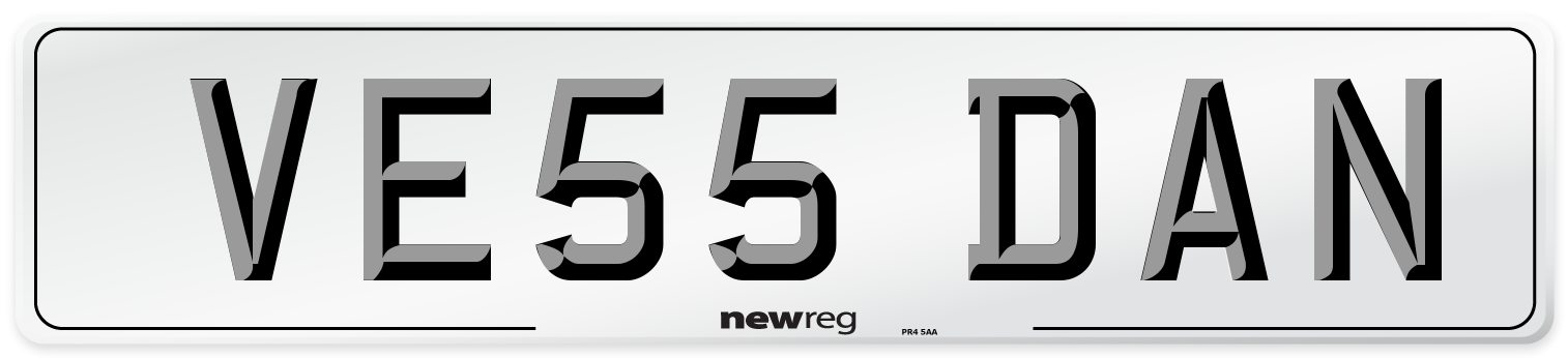 VE55 DAN Number Plate from New Reg